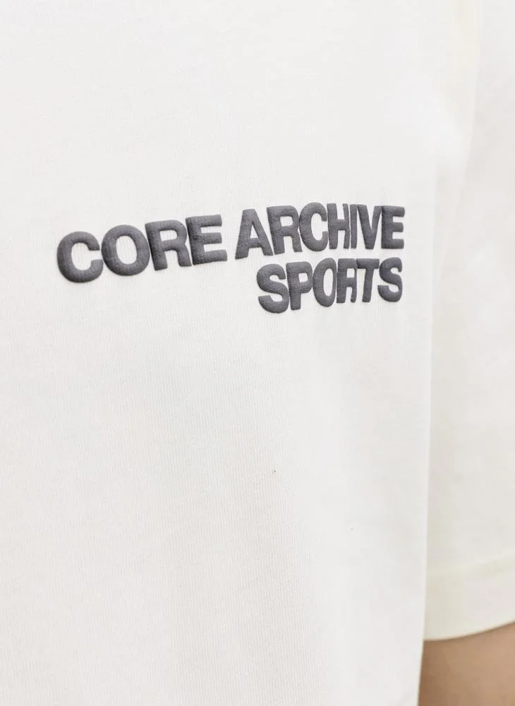 JACK & JONES Sweet Corn Logo Crew Neck T-Shirt for Men | Best Price UAE