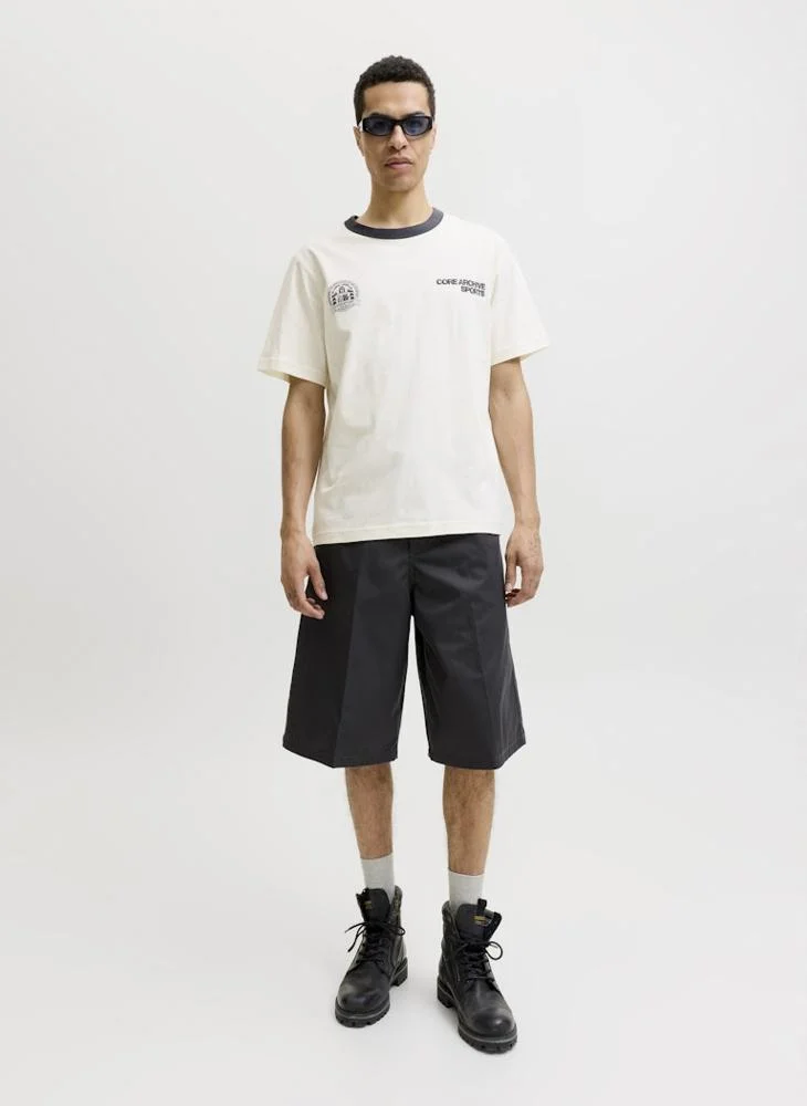 JACK & JONES Sweet Corn Logo Crew Neck T-Shirt for Men | Best Price UAE