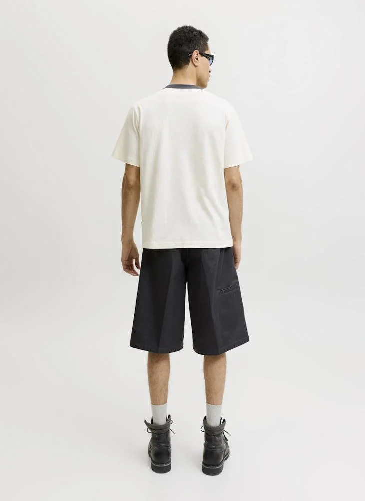 JACK & JONES Sweet Corn Logo Crew Neck T-Shirt for Men | Best Price UAE