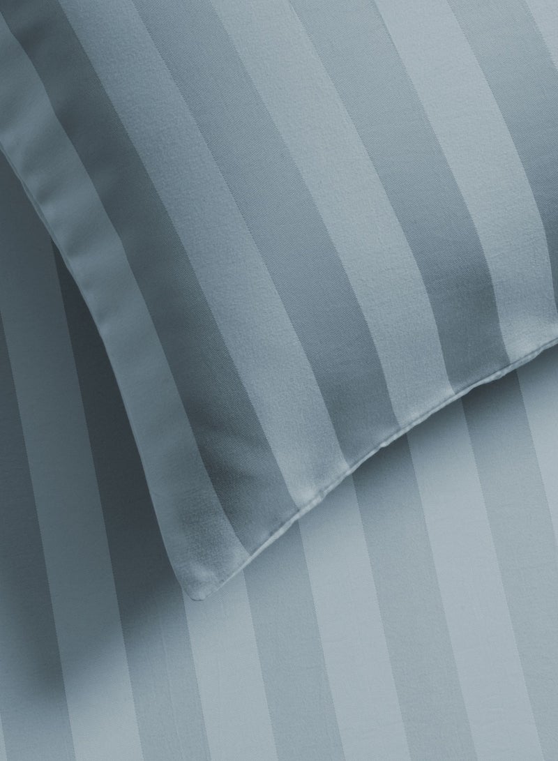 Master Home Textile Queen Microfiber Sheet Set, Queen Size 3 Pieces, Hotel Stripes Design - Image 4