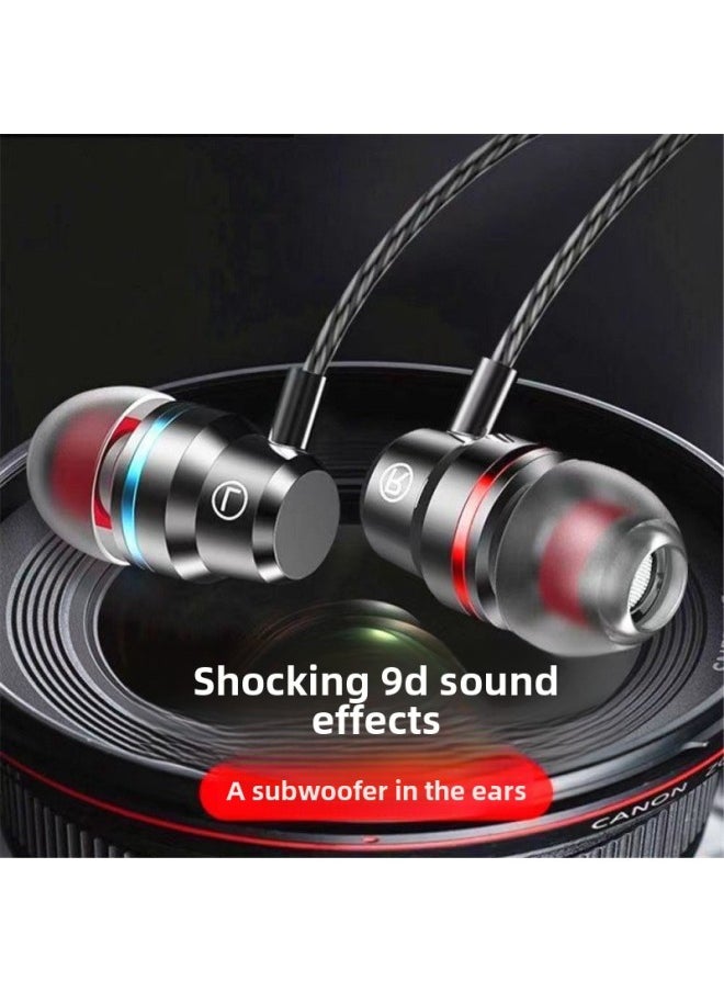 Generic - In-ear Headphones For OPPO Huawei Xiaomi Vivo Apple Gaming Headphone Cord Earbuds Headset Wired Headphones-Colour:Upgraded Version (aurora Silver) Wire Control + Microphone + Tuning - (round Head) Noble Thousand Yuan Sound Quality - 1 Pack - Image 1