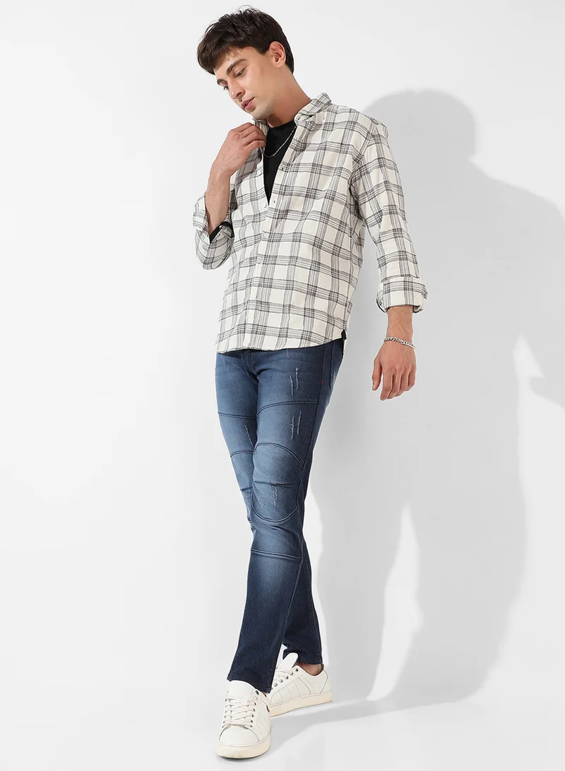 كامبوس سوترا Men's Multicolour Checkered Regular Fit Casual Shirt
