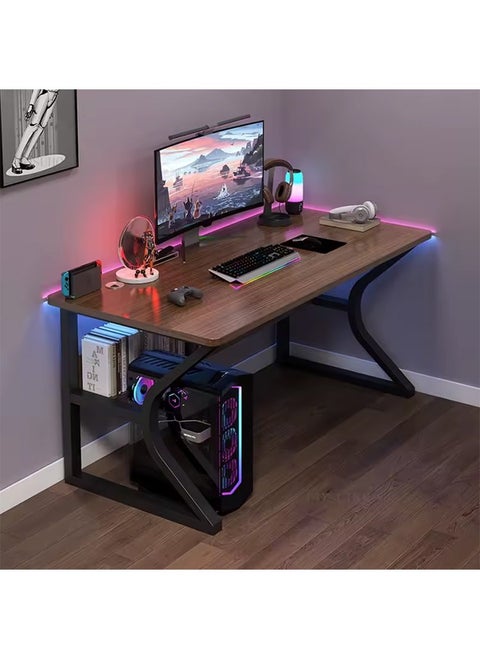 Ergonomic Gaming Desk with Carbon Fiber Surface  Large Computer Table for Home Office or Gaming Setup 100x60x75cm