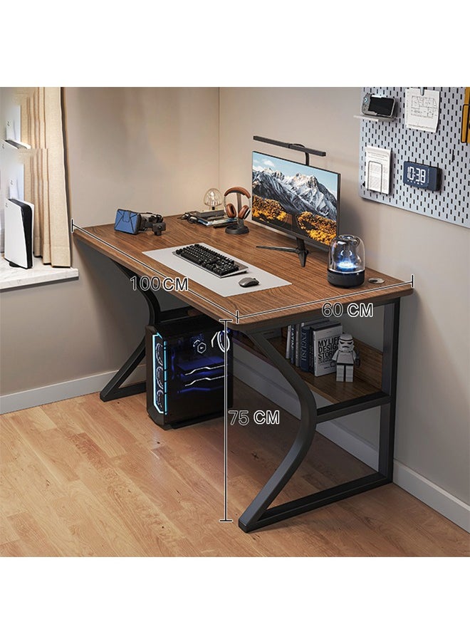 Ergonomic Gaming Desk with Carbon Fiber Surface  Large Computer Table for Home Office or Gaming Setup 100x60x75cm