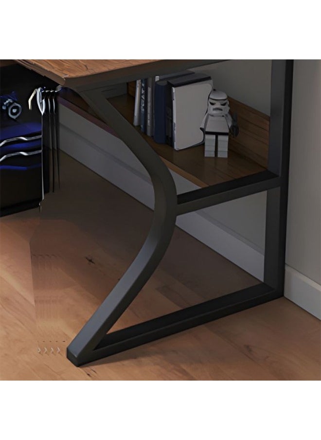 Ergonomic Gaming Desk with Carbon Fiber Surface  Large Computer Table for Home Office or Gaming Setup 100x60x75cm