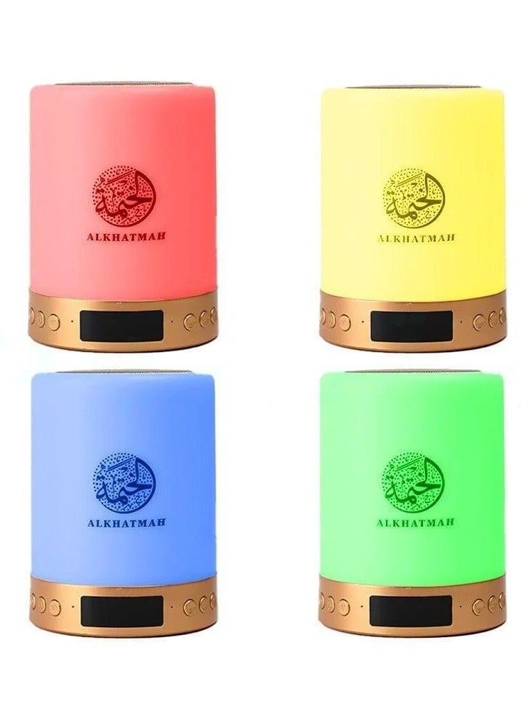 Wireless Bluetooth Quran Teaching Speaker with LED Night Light, Smart Control, Digital Clock, and Quran Recitation with Translation - Image 3