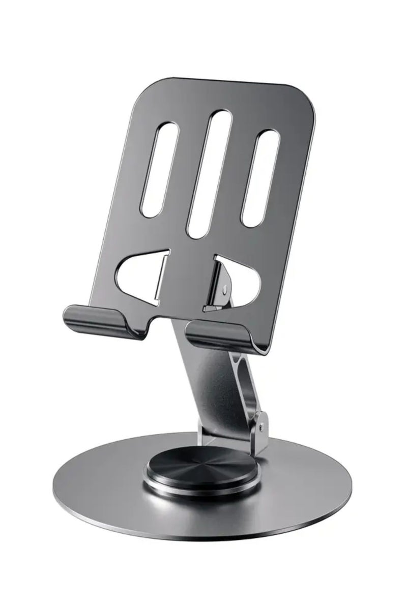 Adjustable Metal Phone Stand – 360° Rotation, Anti-Slip Base, Universal Fit - Image 1
