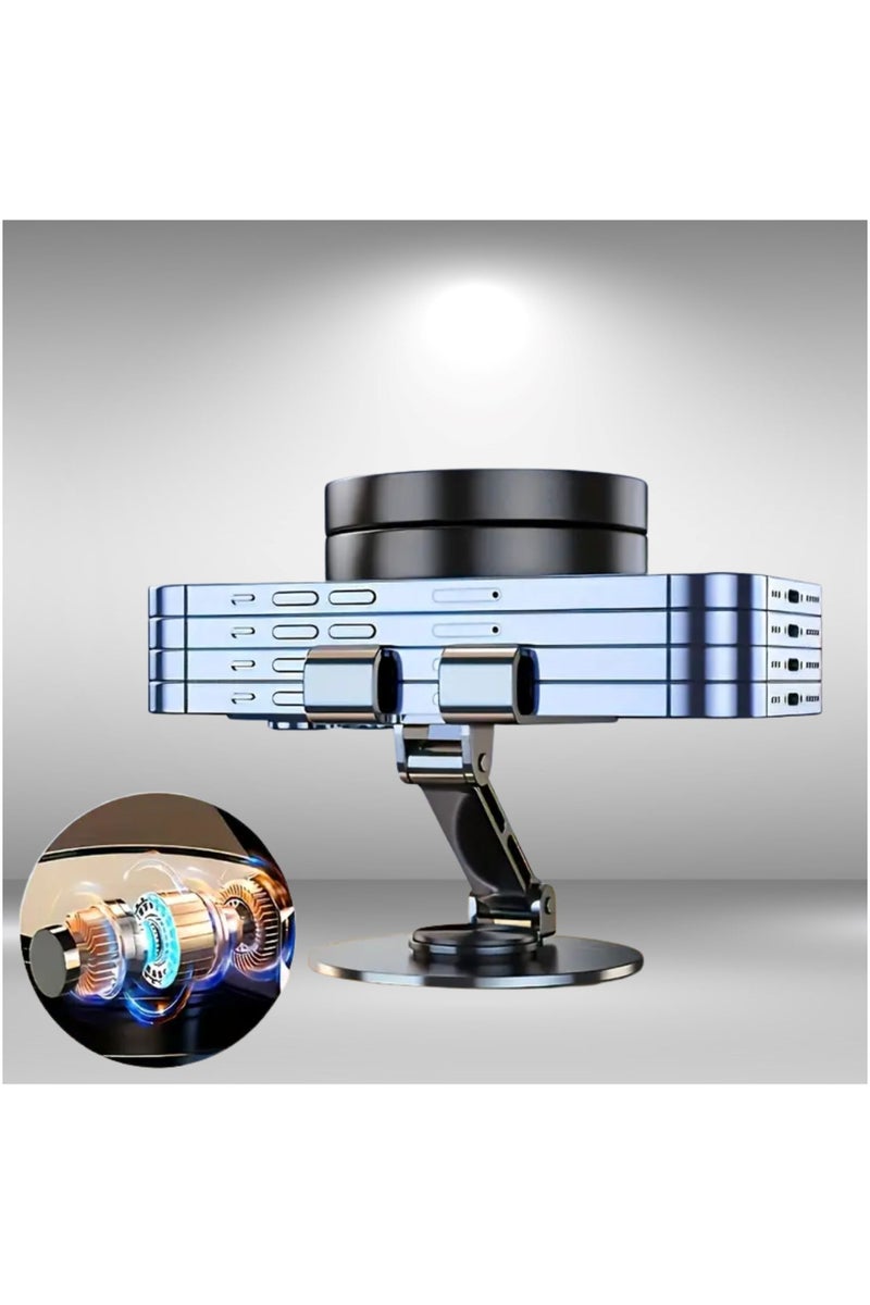 Adjustable Metal Phone Stand – 360° Rotation, Anti-Slip Base, Universal Fit - Image 3