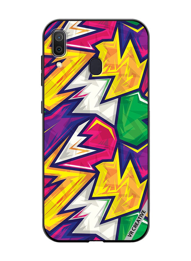 VR CREATIVE Protective Case Cover For Samsung Galaxy A30 Colorful Abstract Geometric Design Multicolour - Image 1