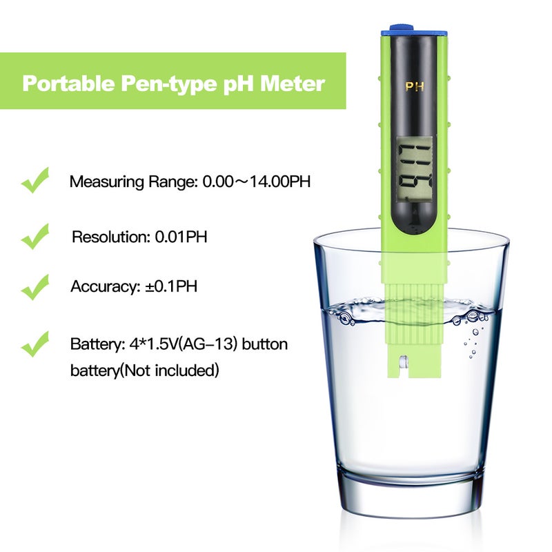 Portable Pen-type pH Meter Water Quality Analysis Device High Accuracy Digital LCD pH Tester with ATC Automatic Temperature Compensation Function - Image 3