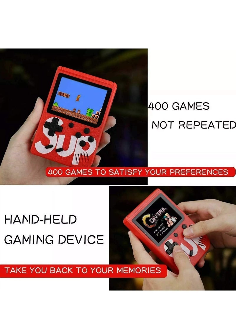 ELTRAZONE 400 In 1 Game Box Console Classic Games Hand Held Gamepad Color Screen Mario Super Mario DR Mario Contra Games - YELLOW  - Image 4