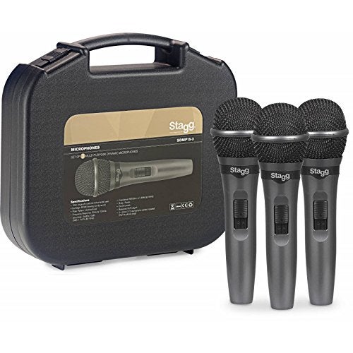 Stagg Live Stage Dynamic Microphone (Set of 3), Black - Image 2