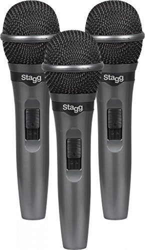Stagg Live Stage Dynamic Microphone (Set of 3), Black - Image 5