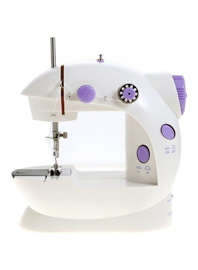 Double Thread 2-Speed Mini Sewing Machine White - Image 1