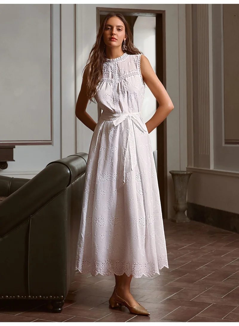 SIMPLEE Women's Summer Elegant DressLight & Comfortable Lightweight Cotton Blend Perfect for Outings