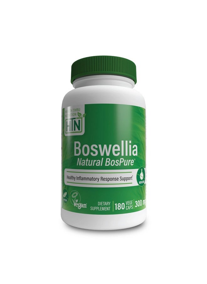Health Thru Nutrition - Boswellia 300Mg As Bospure Akbamax ; High Potency 75% Boswellic Acids 10% Akba ; Healthy Inflammatory Support ; Vegan Certified ; Nongmo Gluten Free Soy Free (Pack Of 180) - Image 1
