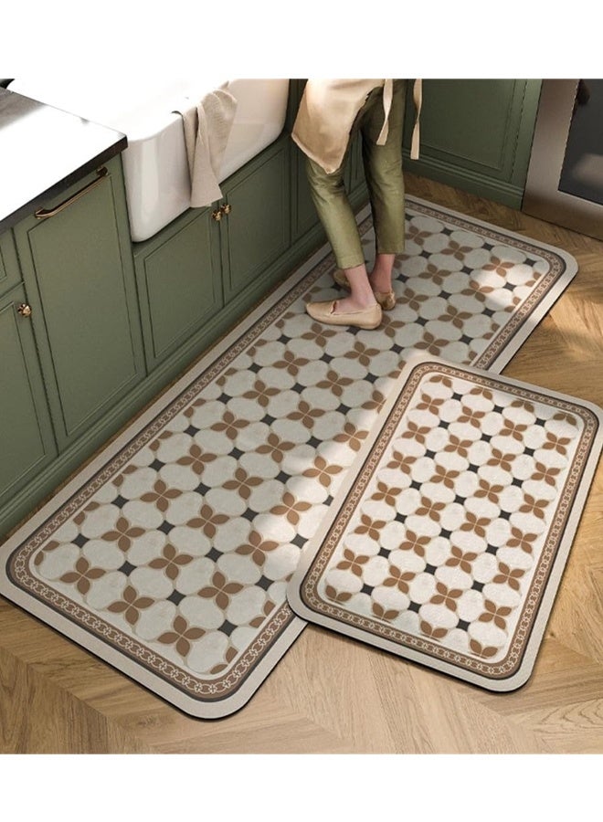 حصيرة المطبخ للأرضية 2pcs ، 40*60+40*120 سم مكافحة التعب لسجاد المطبخ المليء بالماء ، سجادة حصيرة راحة غير قابلة للانزلاق للمنزل ، بالوعة ، الغسيل - Image 5
