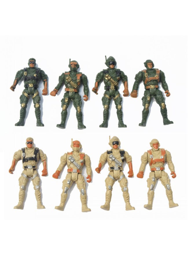 5 Joint Soldier 9cm Special Soldier Boy Sand Table Static Model Toy Soldier Infantry Hand-Color:9cm Sand  - Image 2