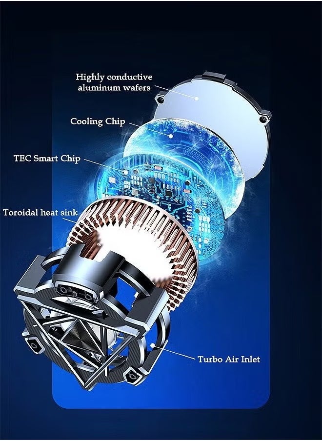 Magnetic Phone Cooler – Semiconductor, Clip - on, Fast Cooling for Gaming & Live (Black)  - Image 3
