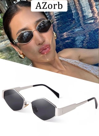 Oval Sunglasses Women Men Metal Frame Hexagon Sun Glassess for Men's Women's Sunglasses Designer Lightweight UV400 Protection Shades - pzsku/ZAD7BBC4EB8CEEC46C20BZ/45/_/1722839509/ab97ccee-6c40-452f-a43c-cdbea36b3f67