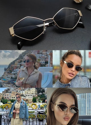 نظارات شمسية أوفال مع إطار معدني للنساء والرجال - نظارات شمسية مصممة بحماية UV400 النظارة الشمسية النسائية الرجالية مع عدسات نظاره  مستقطبة النظارات   - رجالية ونسائية بتصميم للحماية من فوق نضارات - view 4