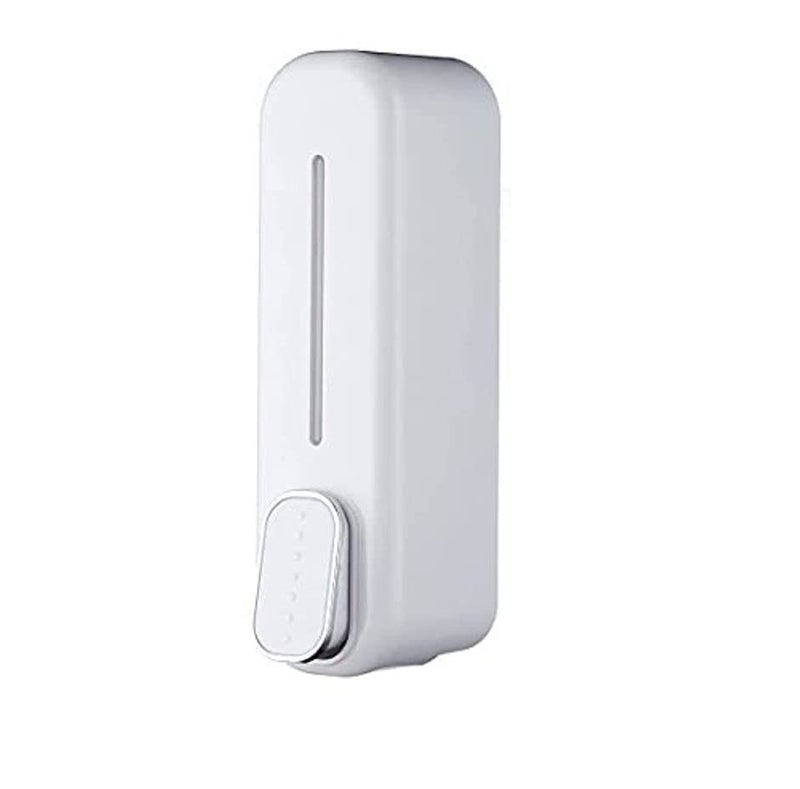 Multi Purpose Chrome Plated ABSWall Mounted Soap Shampoo Conditioner Hand Wash Gel Dispenser Liquid Soap Sanitizer Dispenser for Bathroom Kitchen (White 2)