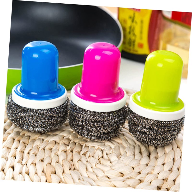 5 Piece Stainless Steel Wire Scrubber Brush Set For Kitchen Dish Cleaning - Image 5