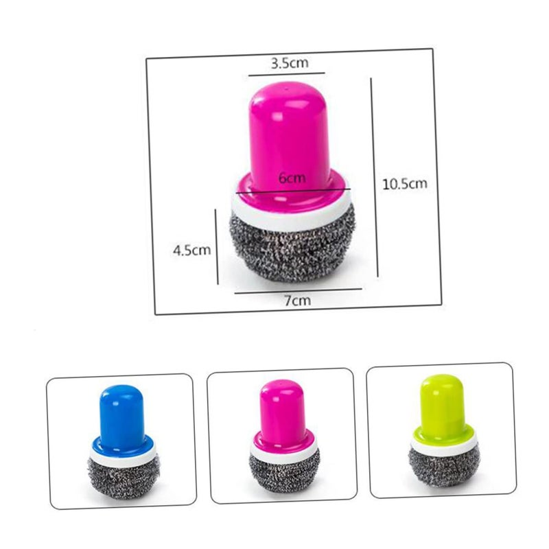 5 Piece Stainless Steel Wire Scrubber Brush Set For Kitchen Dish Cleaning - Image 3