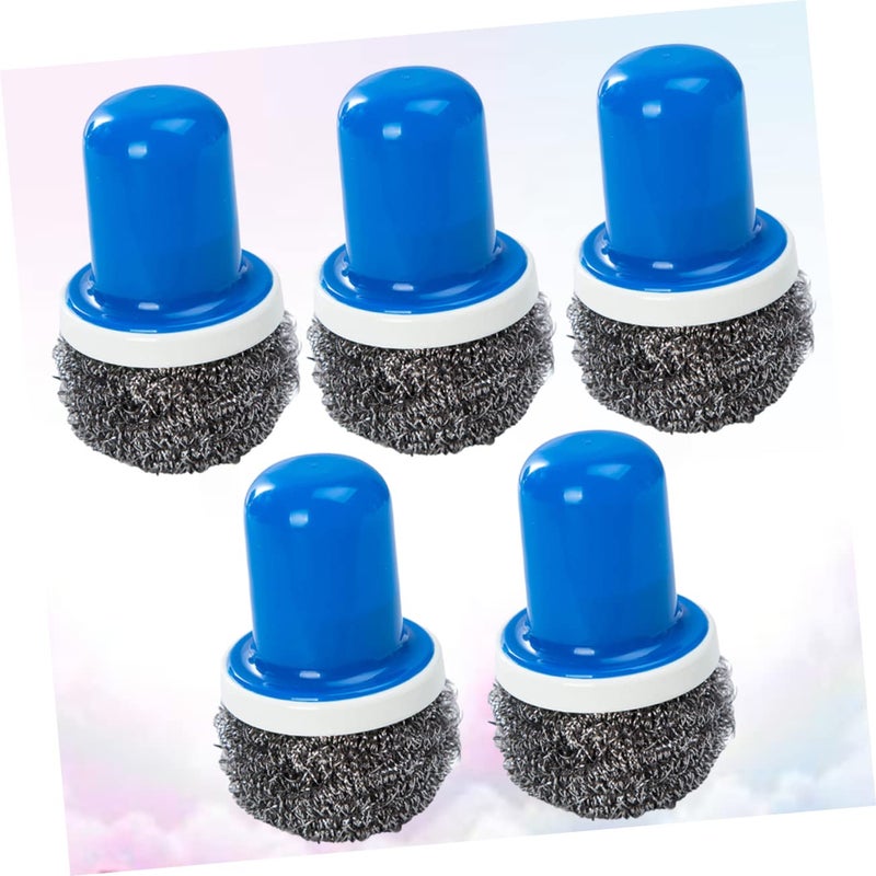 5 Piece Stainless Steel Wire Scrubber Brush Set For Kitchen Dish Cleaning - Image 4