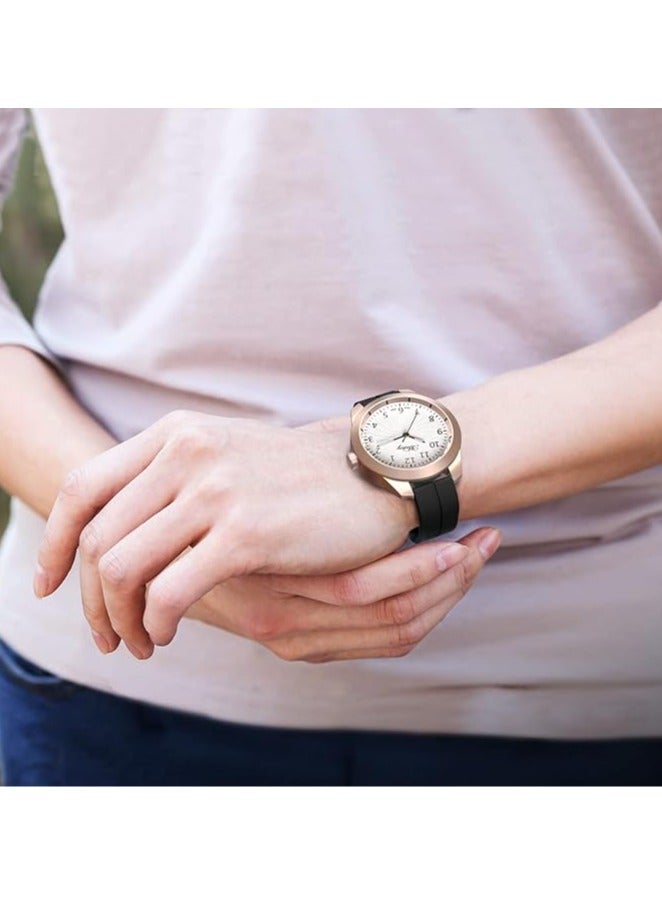 DUSALA Magnetic Watch Band 22mm - Quick Release - Skin-Friendly Soft Silicone Sport Watch Band for Men Women, Magnetic Folding Clasp Silicone Strap - Image 4