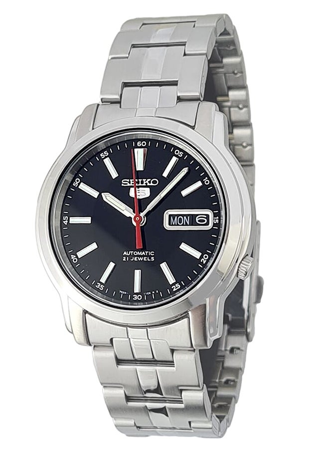 Seiko ساعة يد أوتوماتيكية للرجال من الفولاذ المقاوم للصدأ على شكل دائري أنالوج SNKL83K1 - 38 مم - Image 1