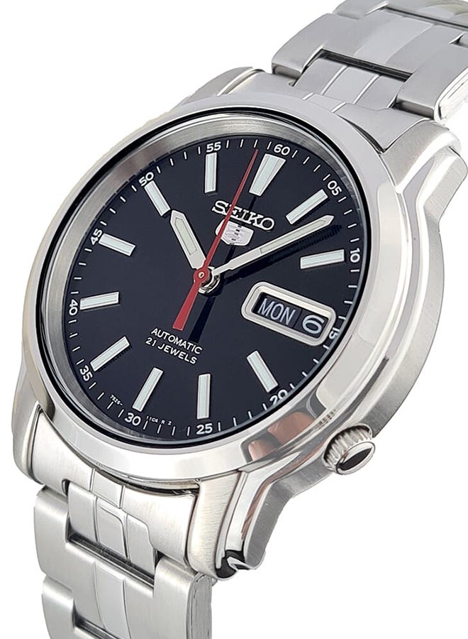 Seiko ساعة يد أوتوماتيكية للرجال من الفولاذ المقاوم للصدأ على شكل دائري أنالوج SNKL83K1 - 38 مم - Image 2