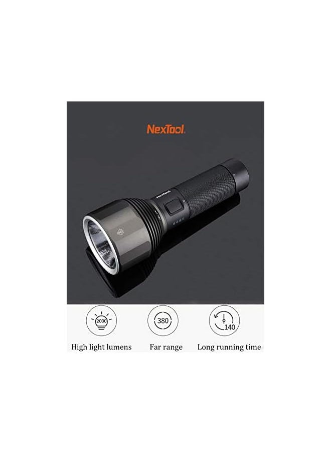 Nextool NexTool NEXOL XHP50.2 LED Beam - 2000 Max Lumens - 6500K Cool White up to 380m IPX7 Waterproof Flashlight  - Image 3