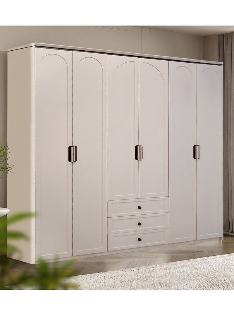 6-door wooden wardrobe