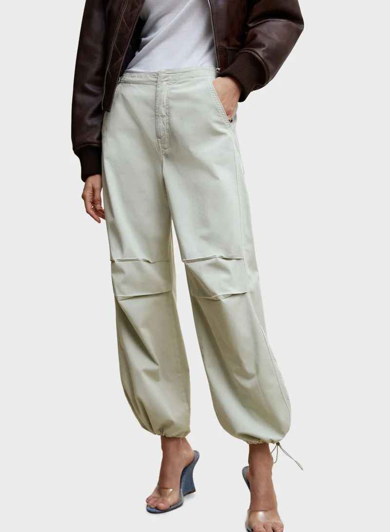 MANGO High Waist Parachut Pants