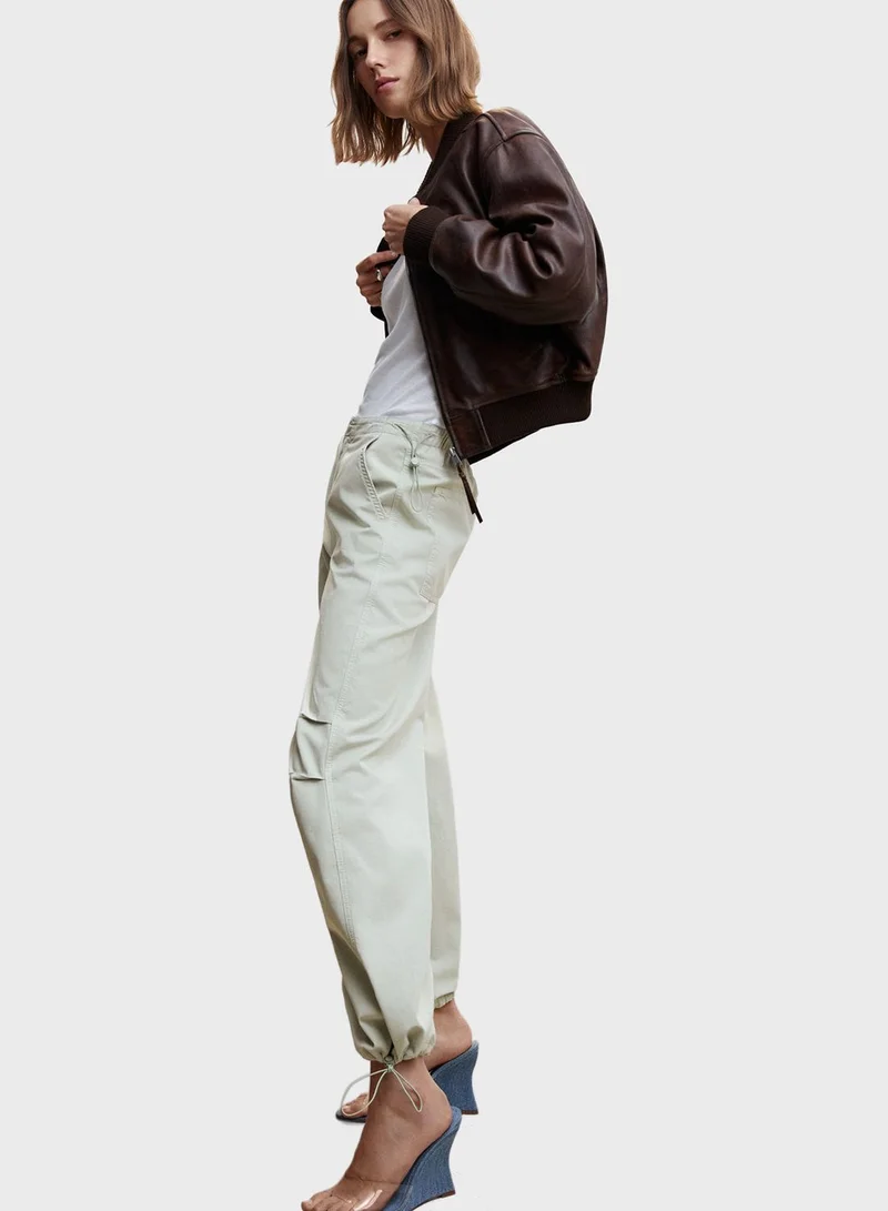 MANGO High Waist Parachut Pants