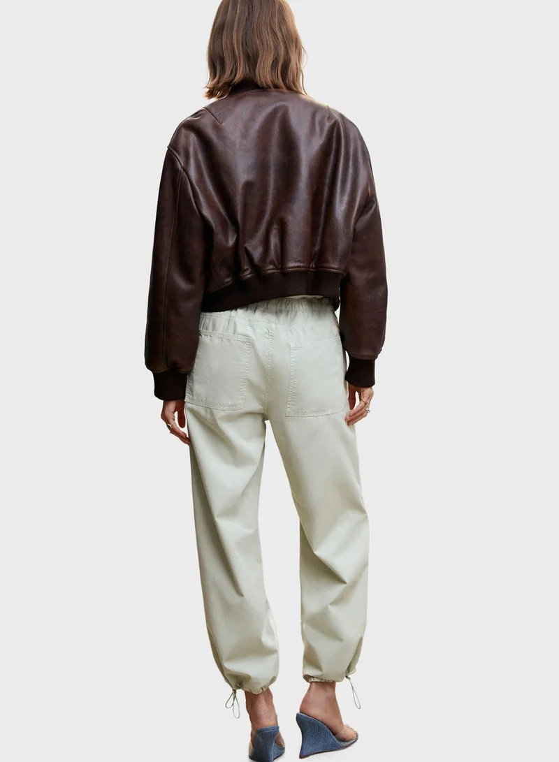 MANGO High Waist Parachut Pants