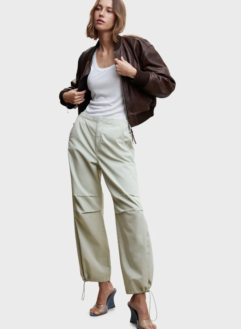 MANGO High Waist Parachut Pants