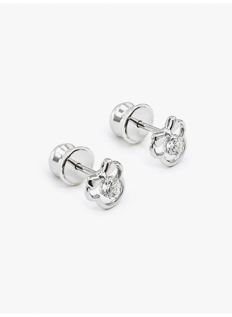 The Intermix Gems 18K Gold Bow Stud Earrings with Natural Diamonds - Image 1