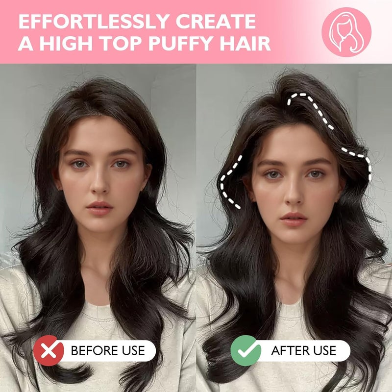 ChicAbode Wind Shaping Styling Comb, Fluffy Bangs Volume Hair Comb, Quick Hair Styling Hair Volume Clips For Women And Men, No-Trace Hair Root Lifting Clips For A Natural Voluminous Look (Pink Blue) - Image 2