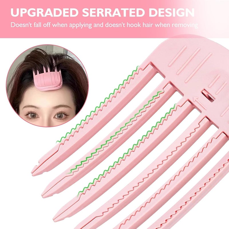 ChicAbode Wind Shaping Styling Comb, Fluffy Bangs Volume Hair Comb, Quick Hair Styling Hair Volume Clips For Women And Men, No-Trace Hair Root Lifting Clips For A Natural Voluminous Look (Pink Blue) - Image 5