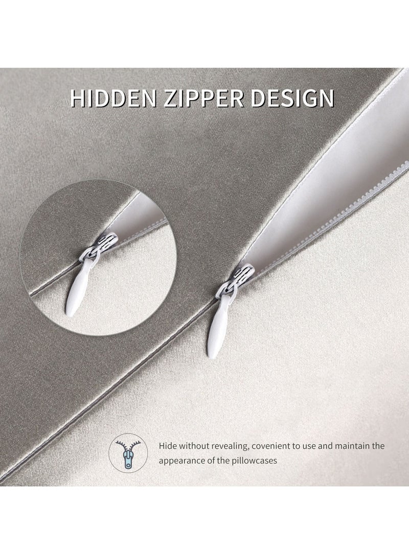 JZS كيس وسادة من حرير التوت الخالص مع سحاب مخفي - Image 3