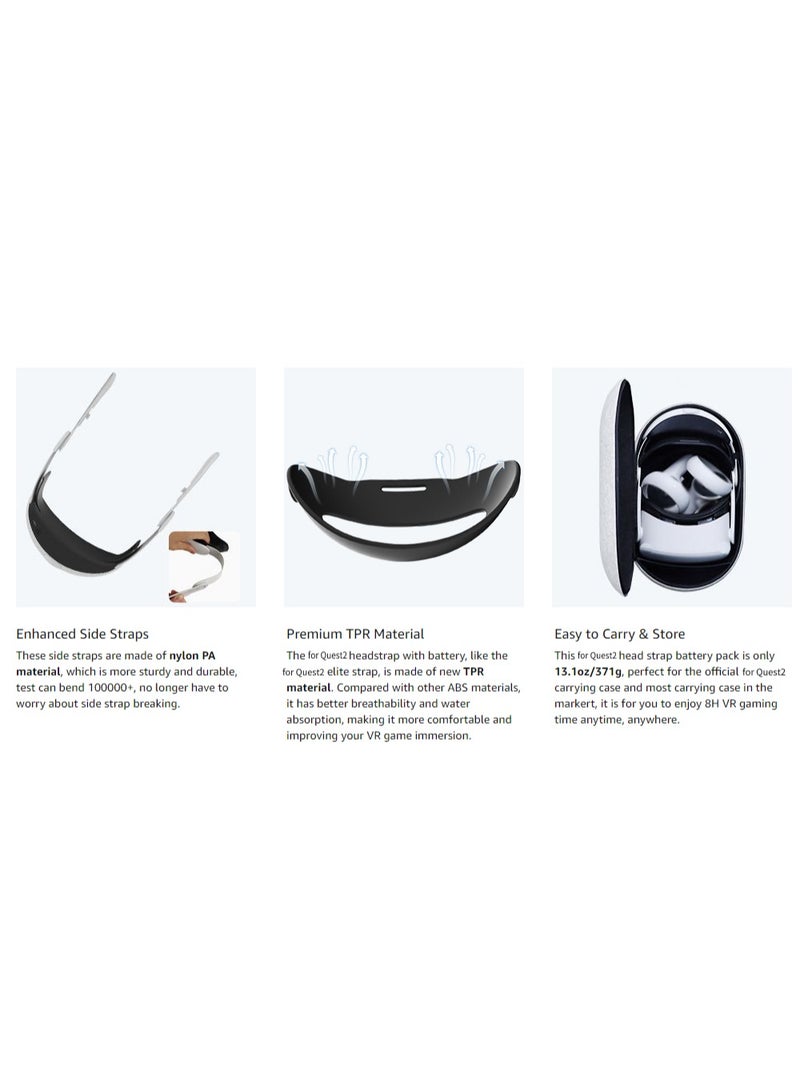 Adjustable Head Strap for Oculus Quest 2 VR Headset Charging Elite Strap 10000mAh Battery for Meta Oculus Quest 2 Accessories - Image 5