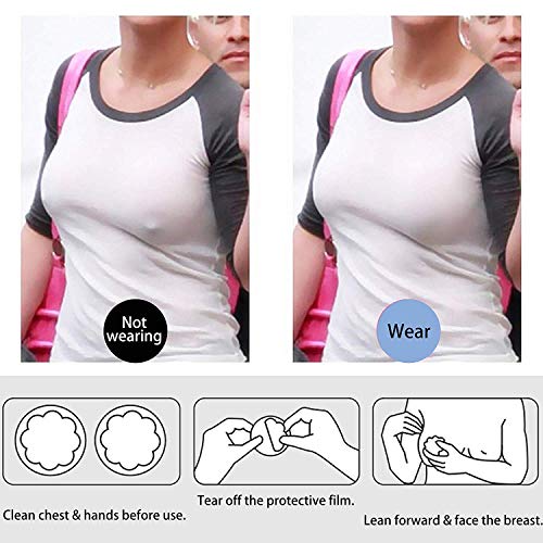 PLUMBURY Unisex Self Adhesive Cotton Ultra Thin Nipple Pasties Cover (Beige) Round Shape, Pack of 5 Pairs - Image 4