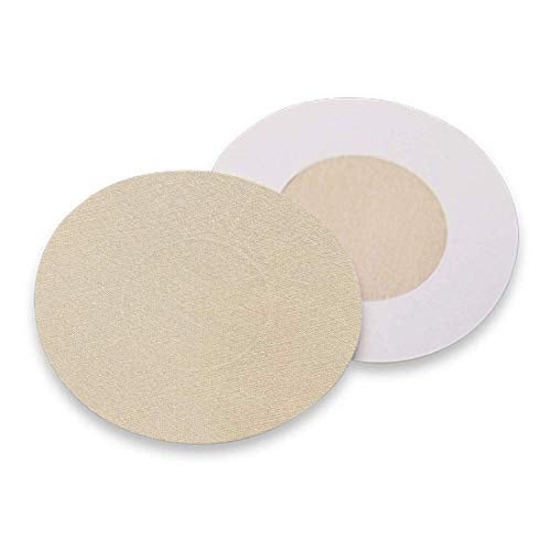 PLUMBURY Unisex Self Adhesive Cotton Ultra Thin Nipple Pasties Cover (Beige) Round Shape, Pack of 5 Pairs - Image 3