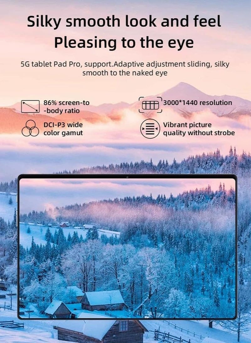 X - Prime A73 10.1" Android Tablet PC for Kids | AMOLED HD Display, Dual SIM 5G, 8GB RAM 256GB ROM | Slim Gold Design with Dual Camera, Wi-Fi, Google Meet & Zoom Support – Perfect for Study, Gaming & Entertainment - Image 2