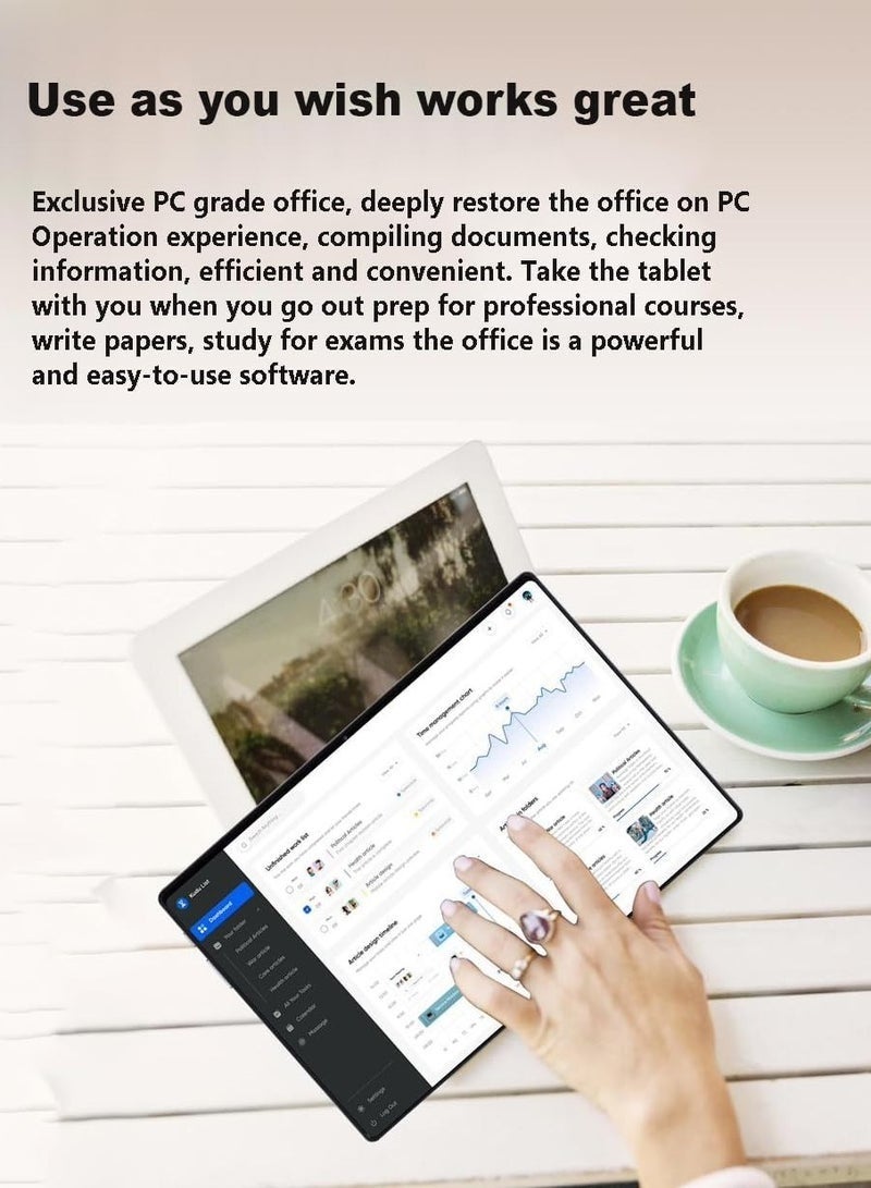 X - Prime A73 10.1" Android Tablet PC for Kids | AMOLED HD Display, Dual SIM 5G, 8GB RAM 256GB ROM | Slim Gold Design with Dual Camera, Wi-Fi, Google Meet & Zoom Support – Perfect for Study, Gaming & Entertainment - Image 3