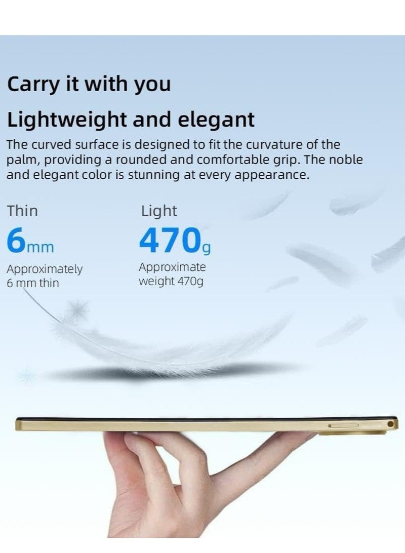 X - Prime A73 10.1" Android Tablet PC for Kids | AMOLED HD Display, Dual SIM 5G, 8GB RAM 256GB ROM | Slim Gold Design with Dual Camera, Wi-Fi, Google Meet & Zoom Support – Perfect for Study, Gaming & Entertainment - Image 4