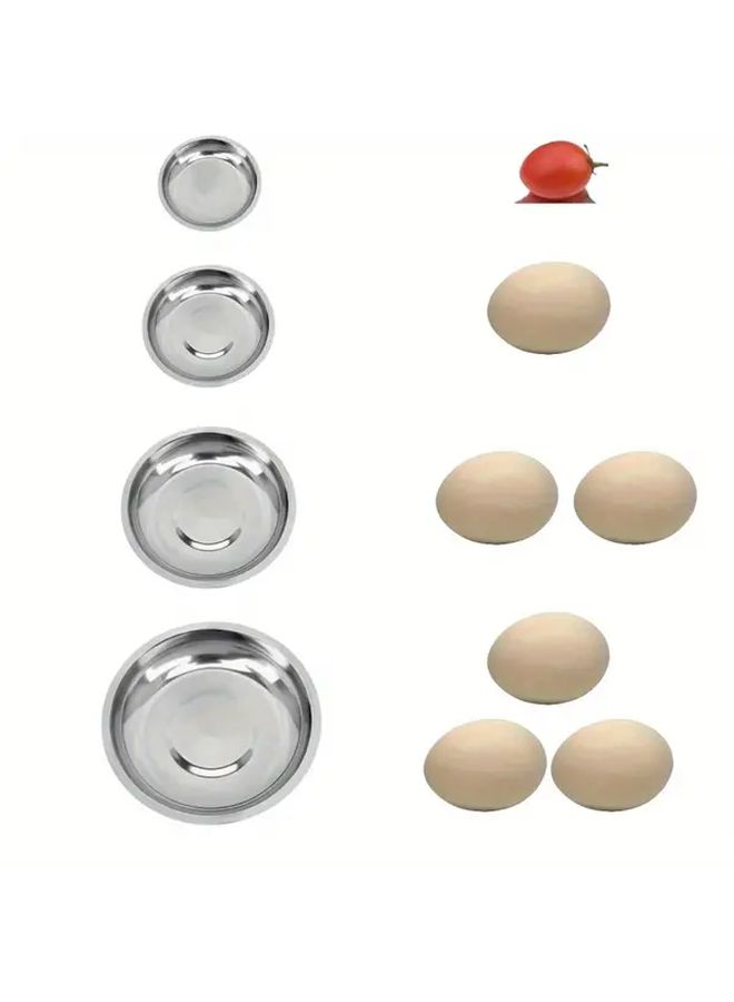 Stainless Steel Condiment Dishes 3.94inch Round Serving Plates For Home - Image 1