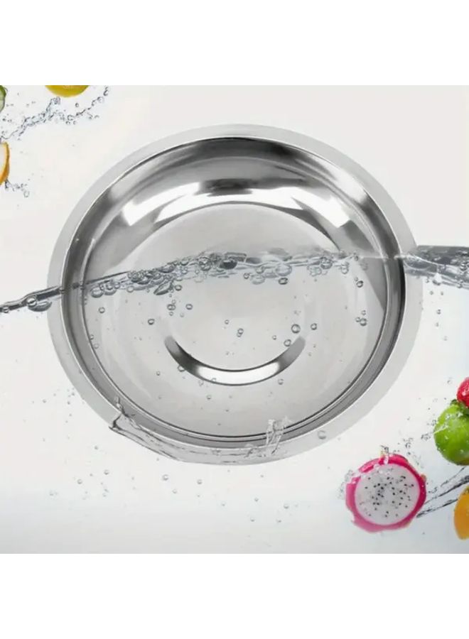 Stainless Steel Condiment Dishes 3.94inch Round Serving Plates For Home - Image 5